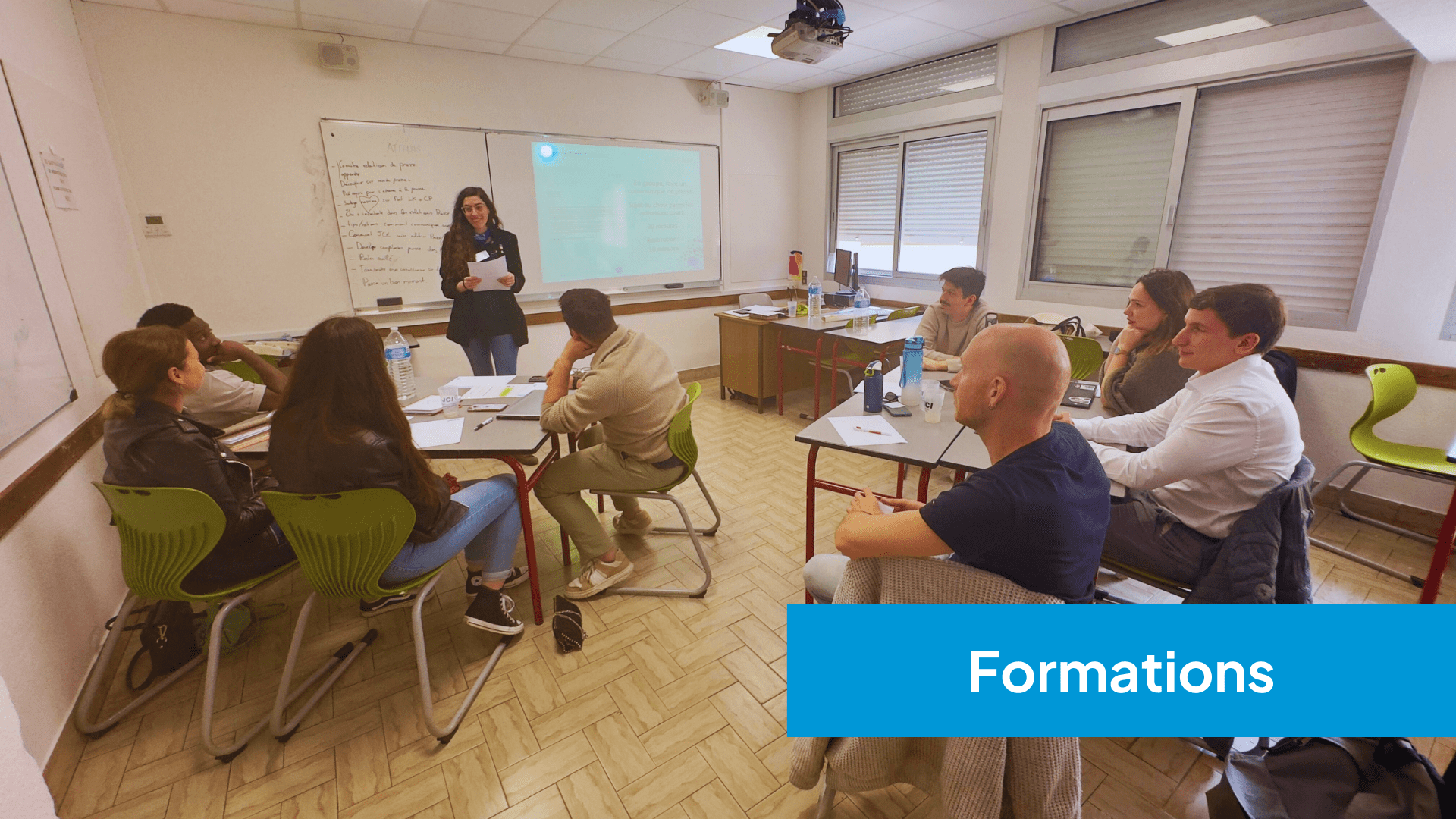 Adhérente de la JCE Menton - Roquebrune-Cap-Martin animant une formation