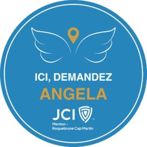 Sticker du dispositif "plan Angela" de la JCE Menton-RCM 