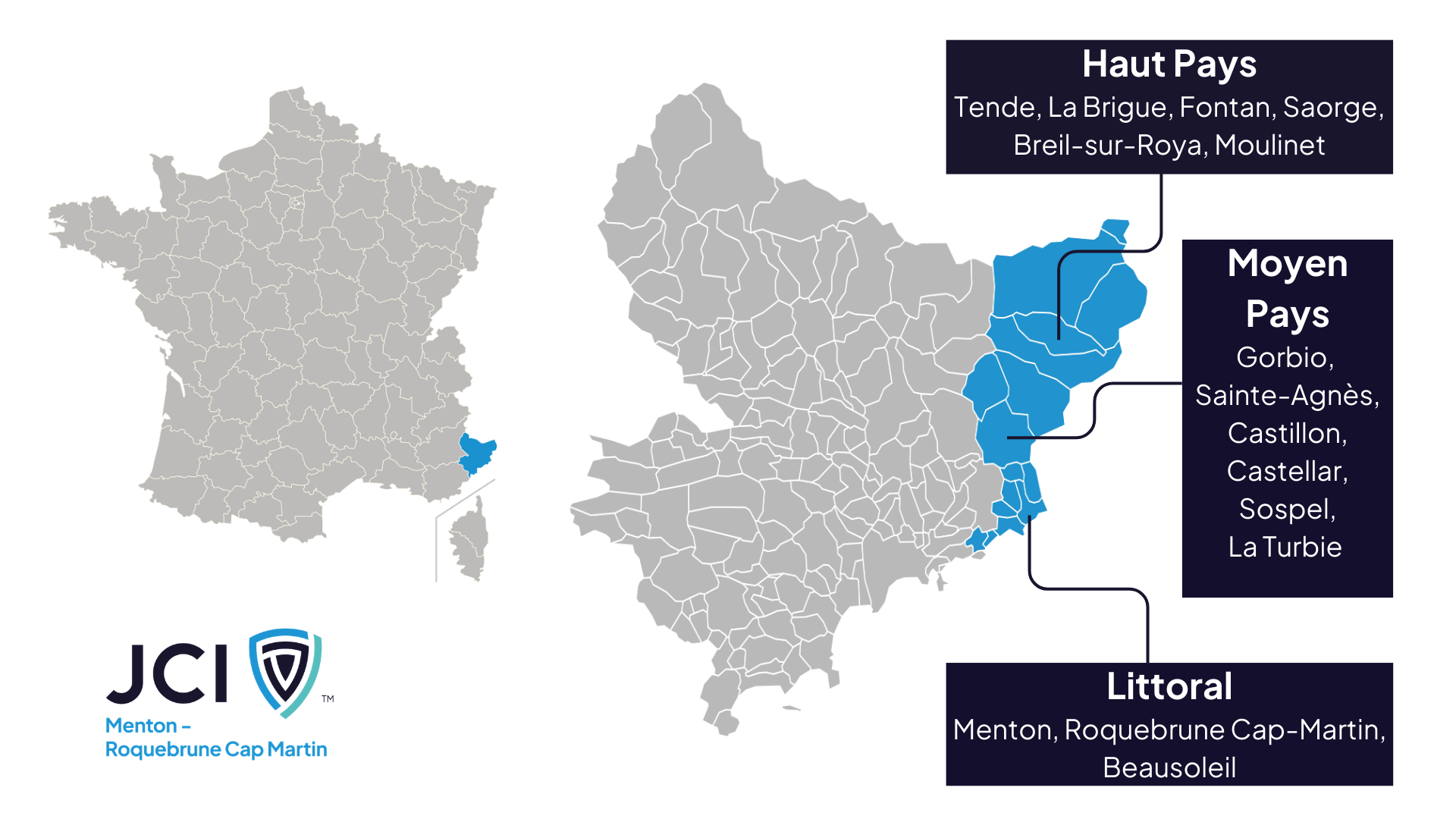 Territoire de la JCE Menton - Roquebrune-Cap-Martin